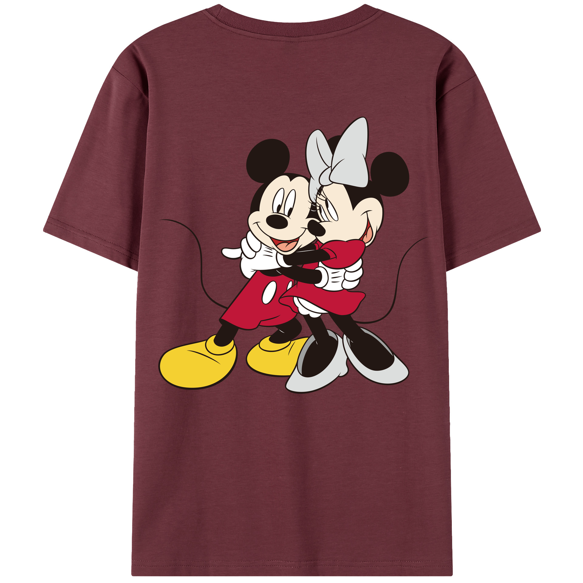 （画像用） ミッキーマウス Mickey Mouse 綿100％半袖Tシャツ（背面プリント）